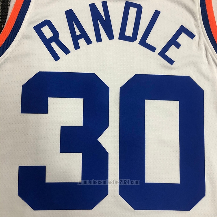 Camiseta New York Knicks Julius Randle #30 75th Anniversary Blanco